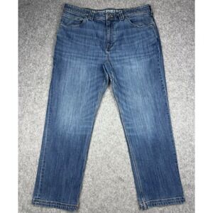 Duluth Trading Jeans Mens 38x30 Blue Ballroom Double Flex Stretch Workwear Denim